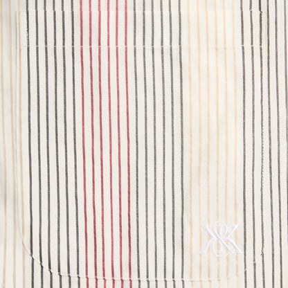Kids|Men Kith Kith Seersucker Long Sleeve Boxy Collared Overshirt - White