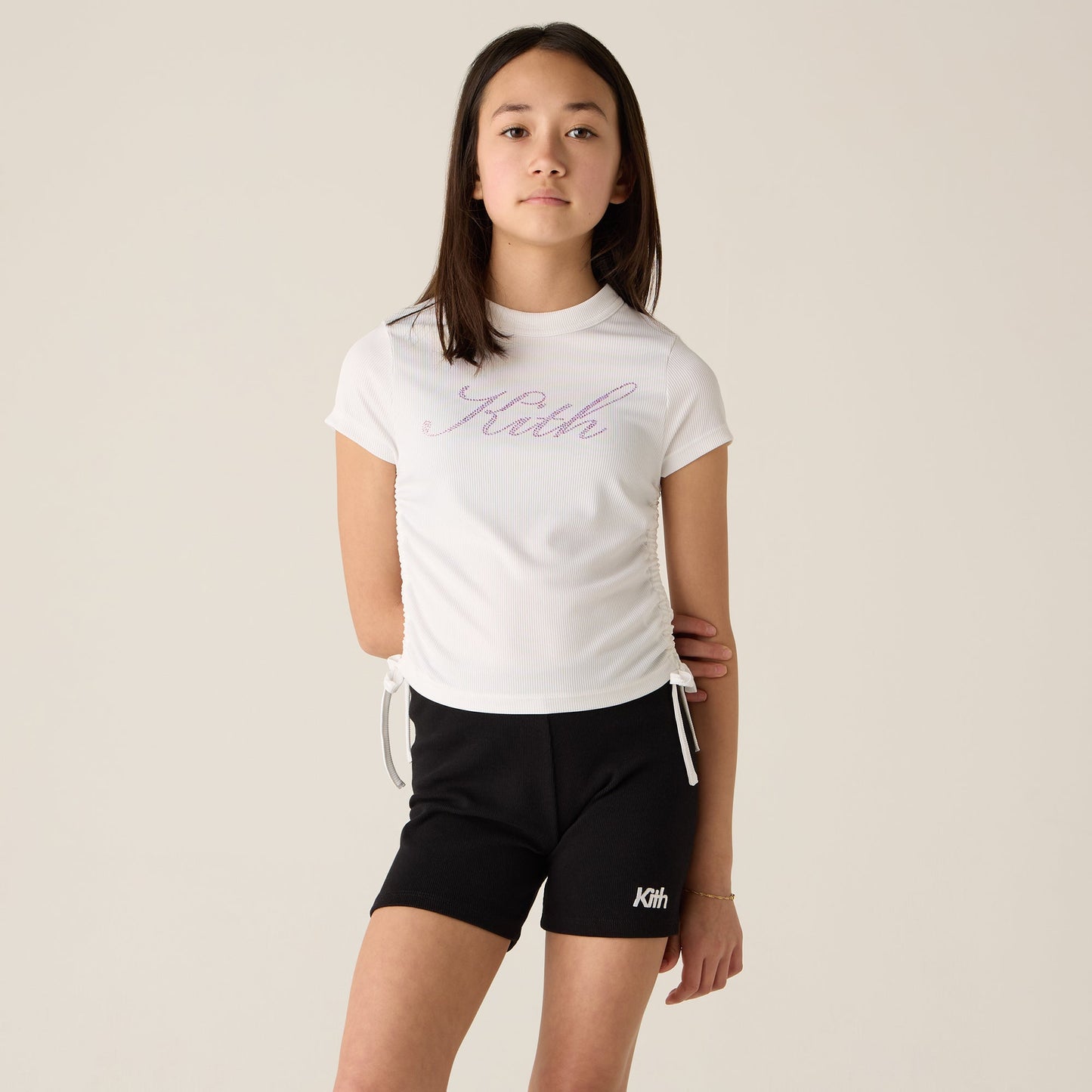 Kids Kith Kith Kids Ruched Mulberry Tee - White