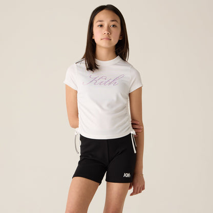 Kids Kith Kith Kids Ruched Mulberry Tee - White