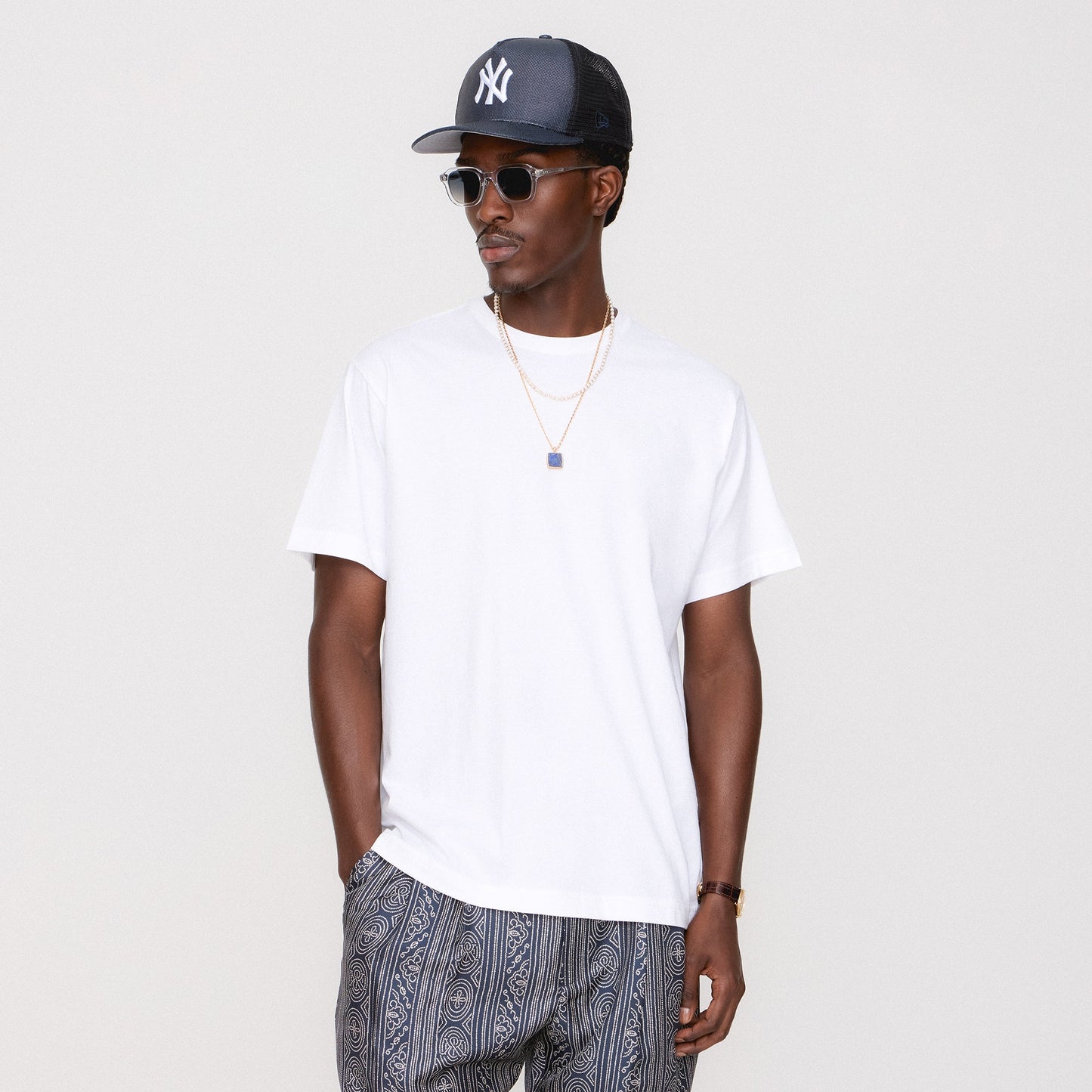 Men Kith &Kin Pima Jersey Short Sleeve Heathrow Tee - White