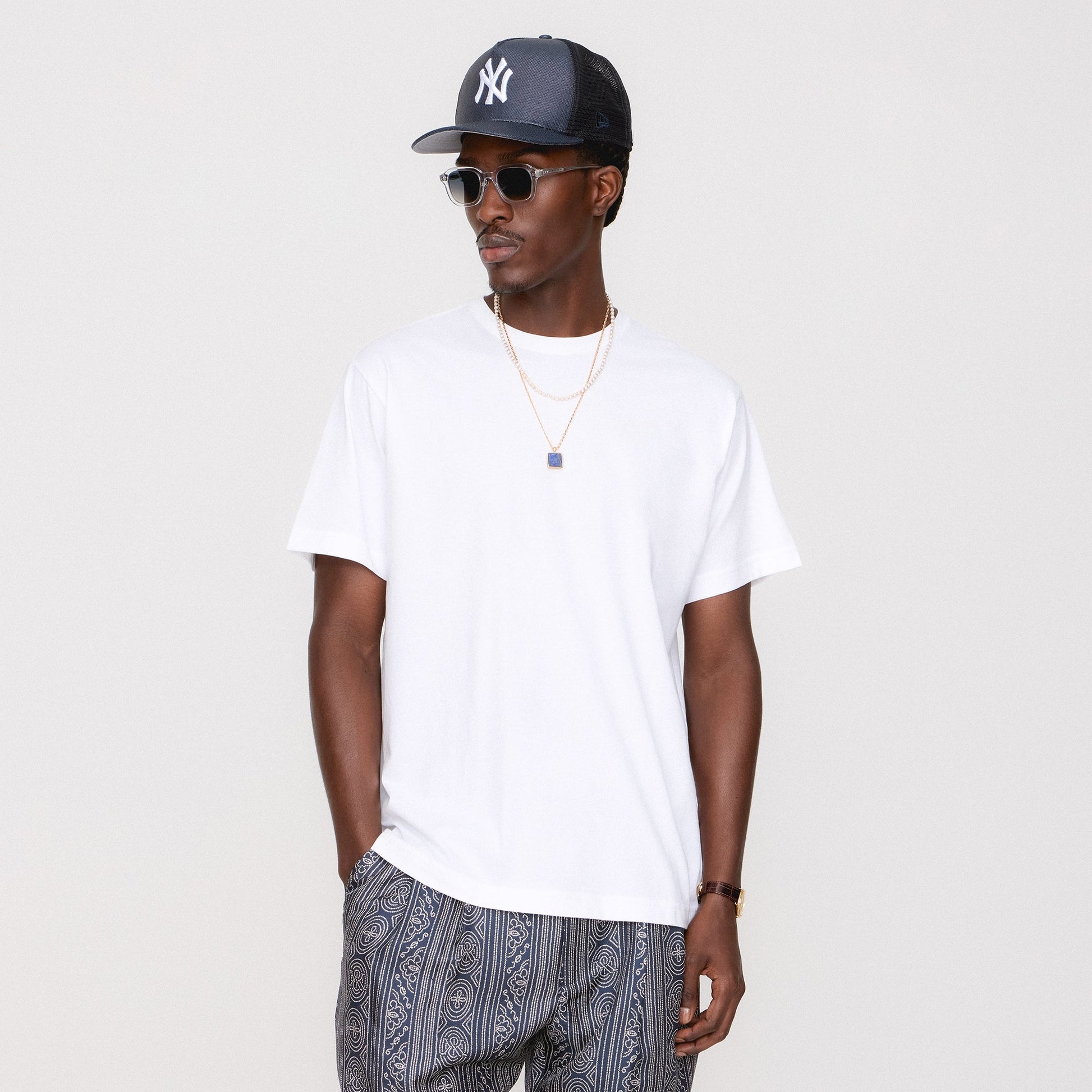 Men Kith &Kin Pima Jersey Short Sleeve Heathrow Tee - White