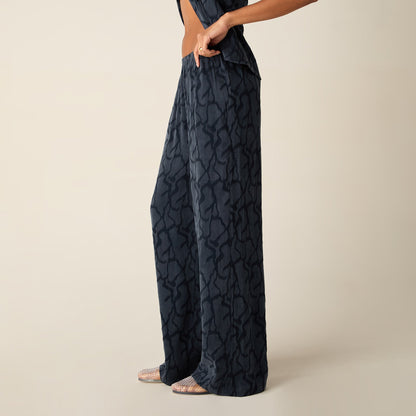 Women Kith Kith Women Ida Wavy Jacquard Pant - Nocturnal