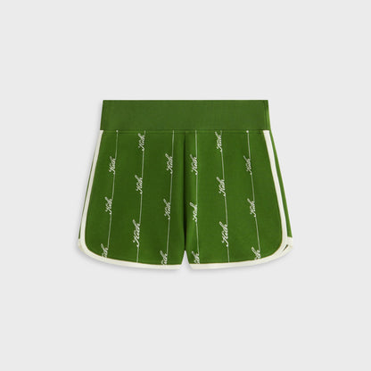 Women Kith Kith Women Mica Pique Logo Knit Short - Turf