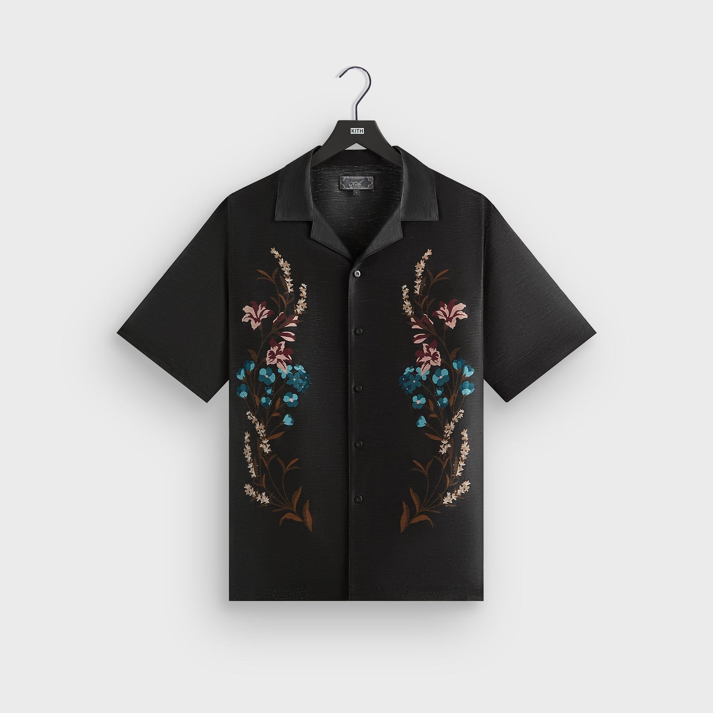 Men Kith Kith Linen Thompson Camp Collar Shirt - Black