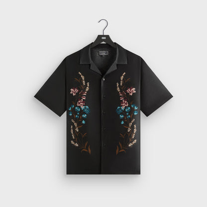 Men Kith Kith Linen Thompson Camp Collar Shirt - Black