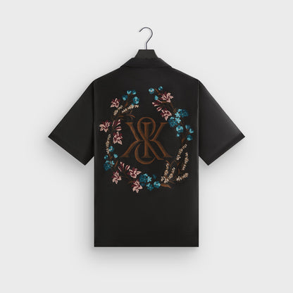 Men Kith Kith Linen Thompson Camp Collar Shirt - Black