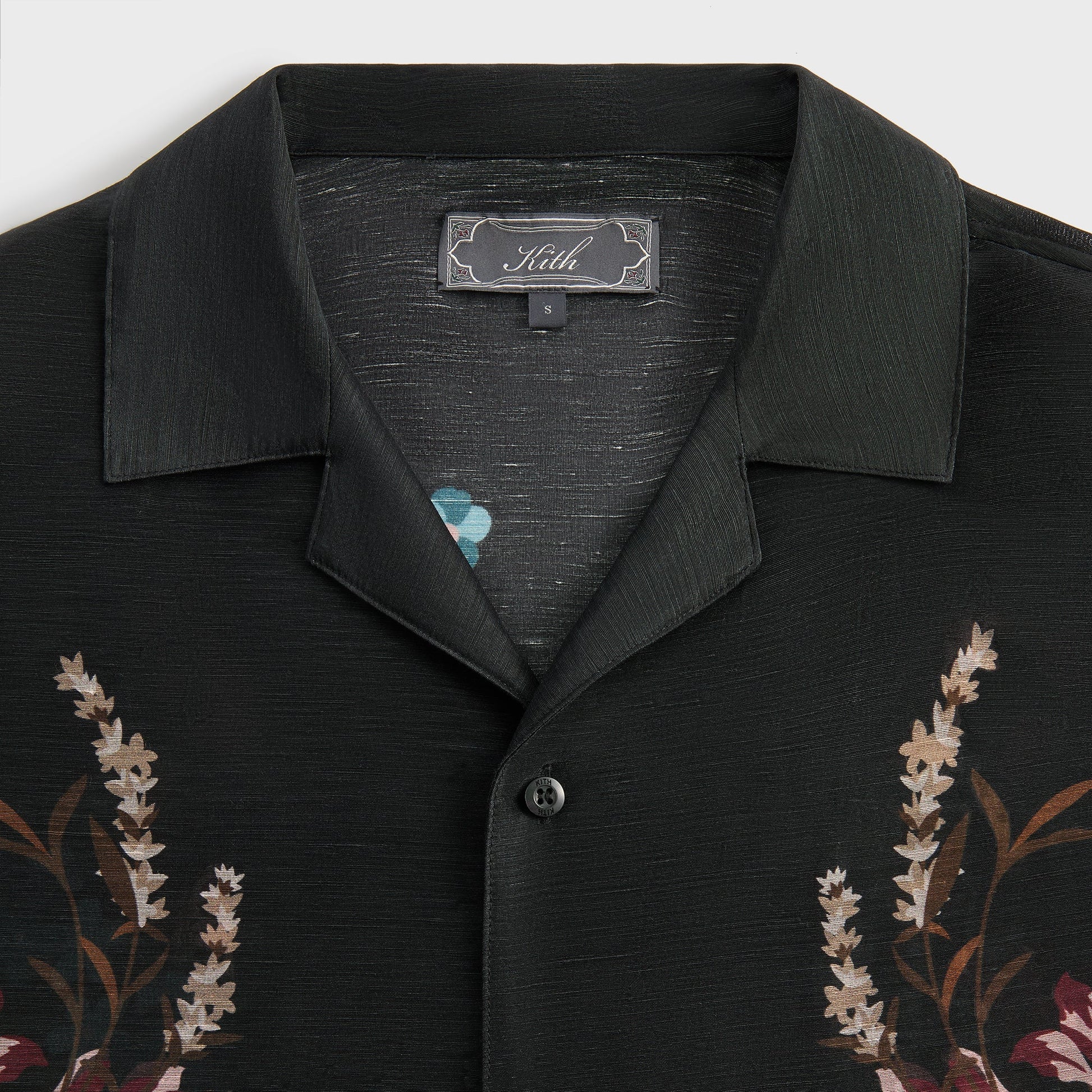 Men Kith Kith Linen Thompson Camp Collar Shirt - Black