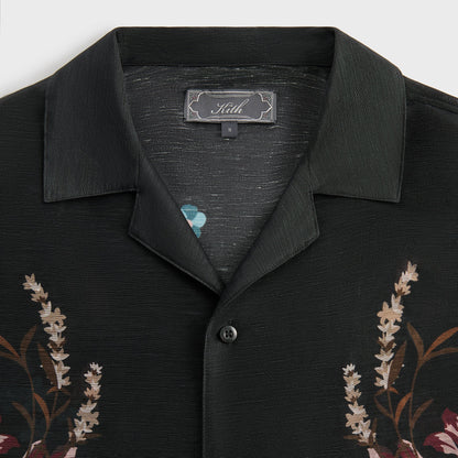 Men Kith Kith Linen Thompson Camp Collar Shirt - Black