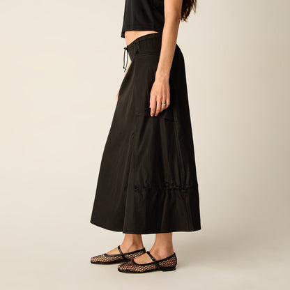 Women Kith Kith Women Kyo Utility Maxi Skirt - Black