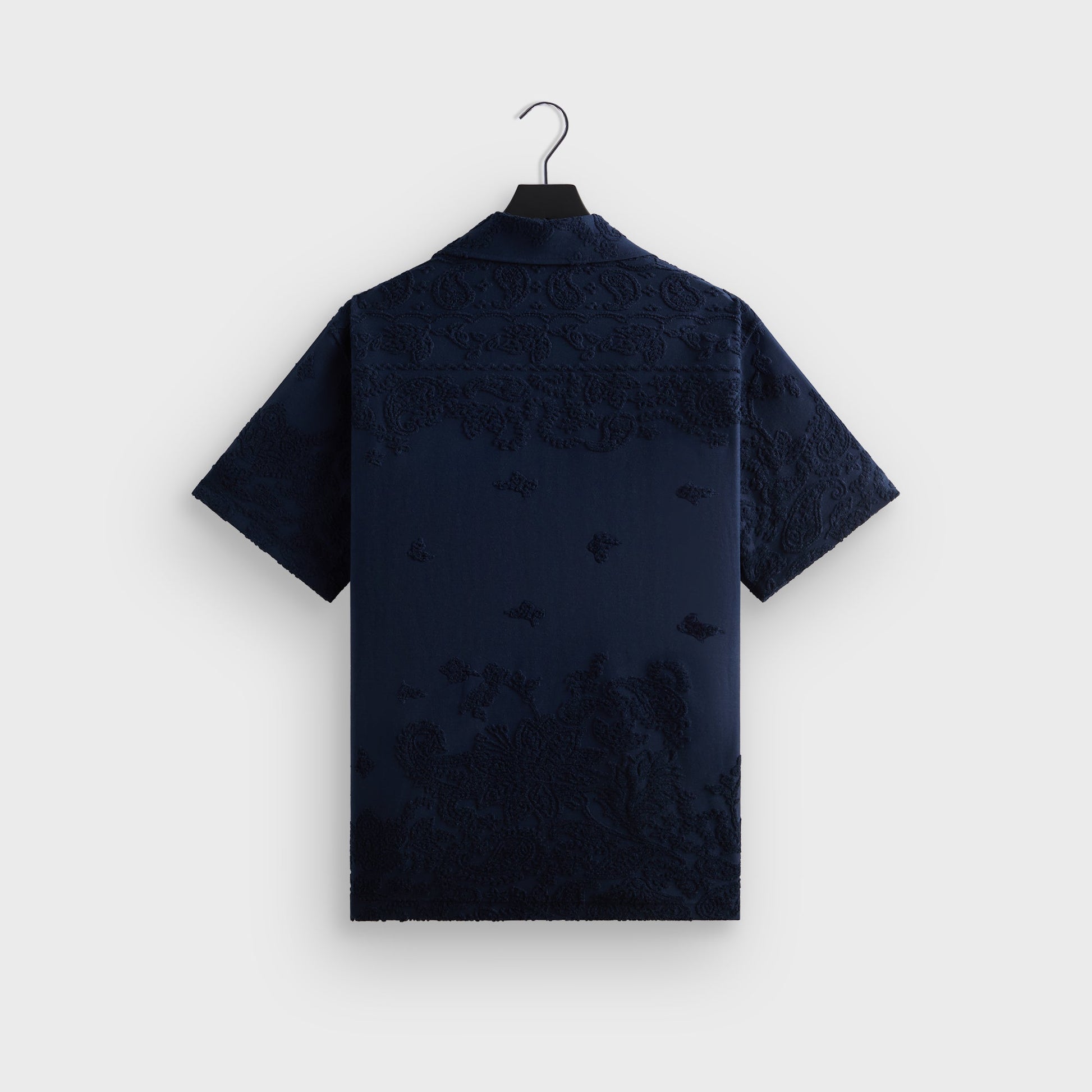 Men Kith Kith Bandana Micro Terry Thompson Camp Collar Shirt - Nocturnal