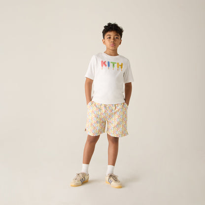 Kids Kith Kith Kids Monogram Thompson Camp Short - Silk