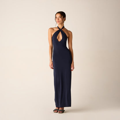 Women Kith Kith Women Sasha Halter Maxi Dress - Nocturnal