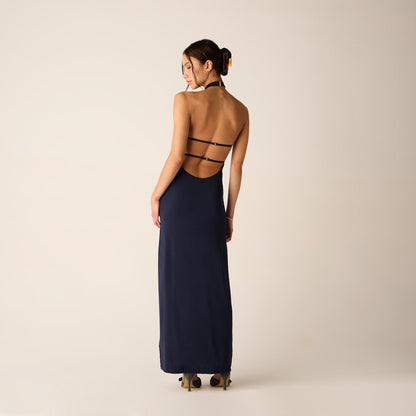 Women Kith Kith Women Sasha Halter Maxi Dress - Nocturnal