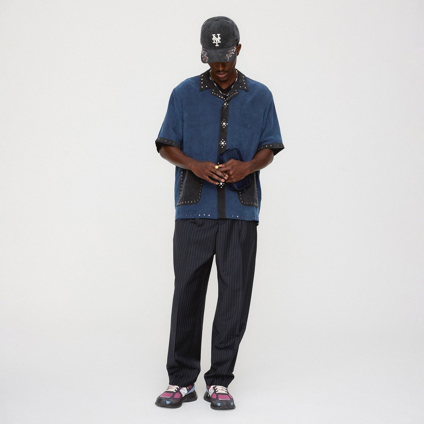 Men Kith &Kin Sawyer Short Sleeve Camp Collar Shirt - Nocturnal