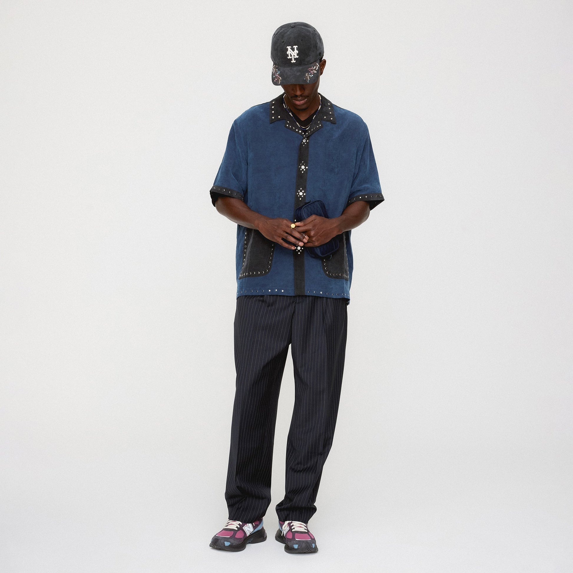 Men Kith &Kin Sawyer Short Sleeve Camp Collar Shirt - Nocturnal