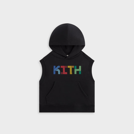 Kids Kith Kith Kids Pathways Sleeveless Hoodie - Black