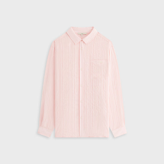 Women Kith Kith Women Ora II Sheer Stripe Shirt - Abelia