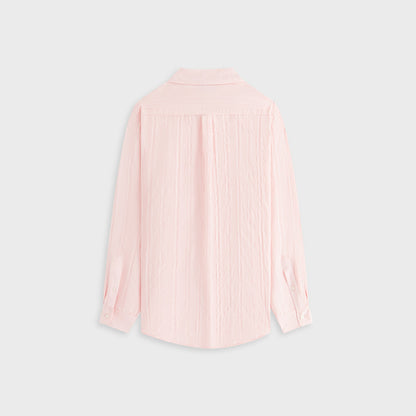 Women Kith Kith Women Ora II Sheer Stripe Shirt - Abelia