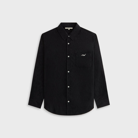 Women Kith Kith Women Ora II Clipped Jacquard Shirt - Black