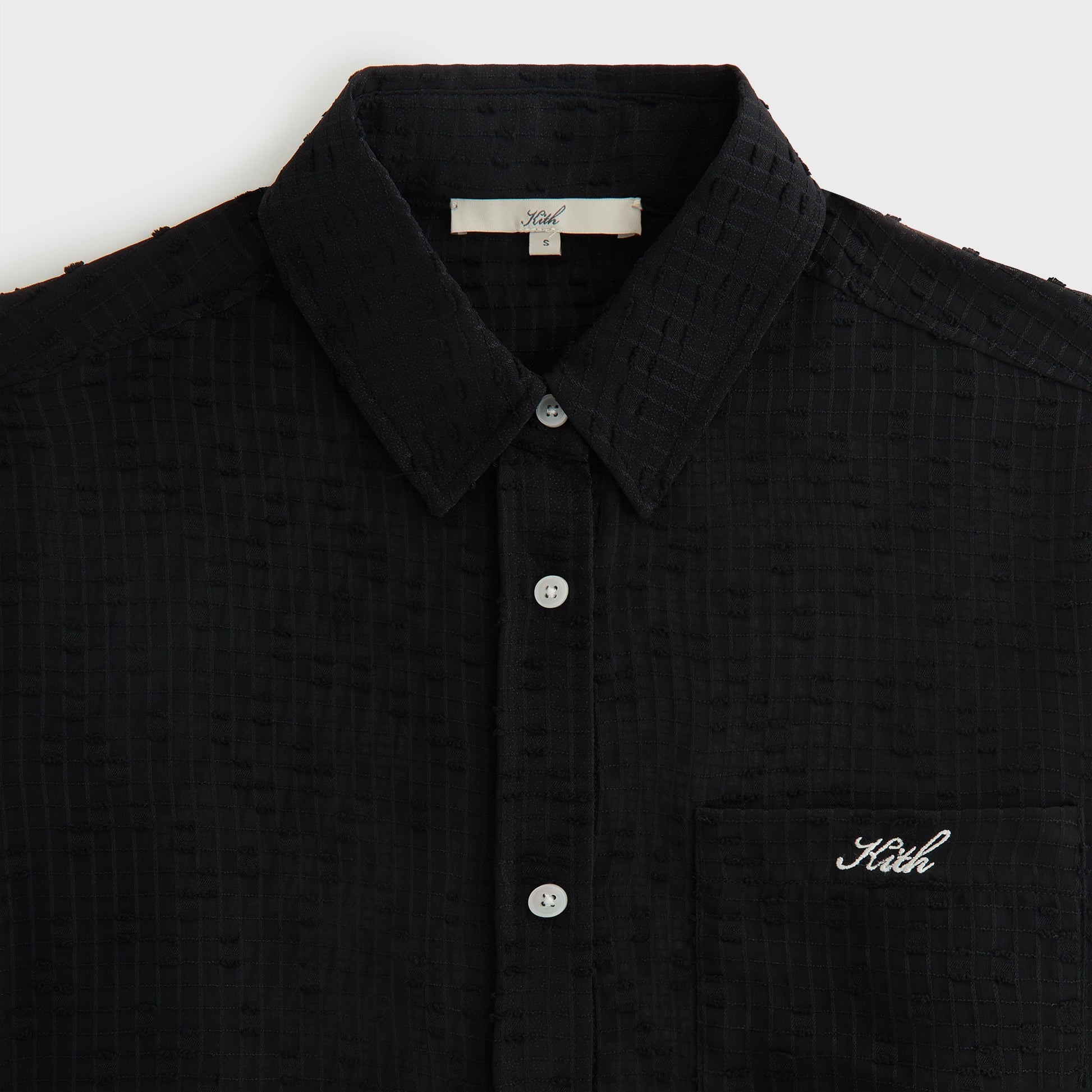 Women Kith Kith Women Ora II Clipped Jacquard Shirt - Black