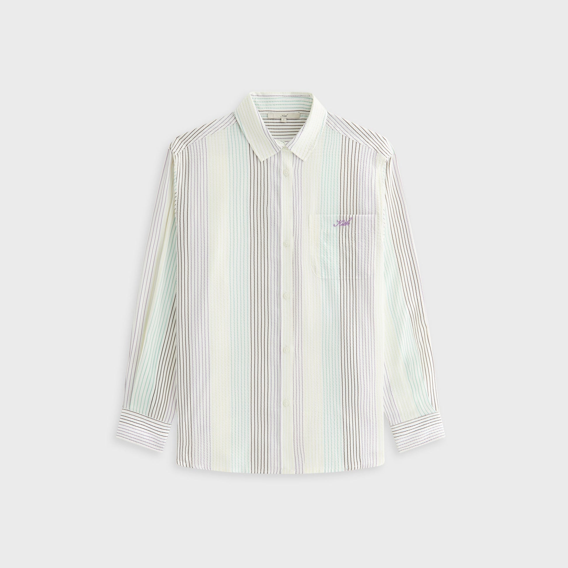 Women|Kids Kith Kith Women Ora II Seersucker Shirt - Mykonos