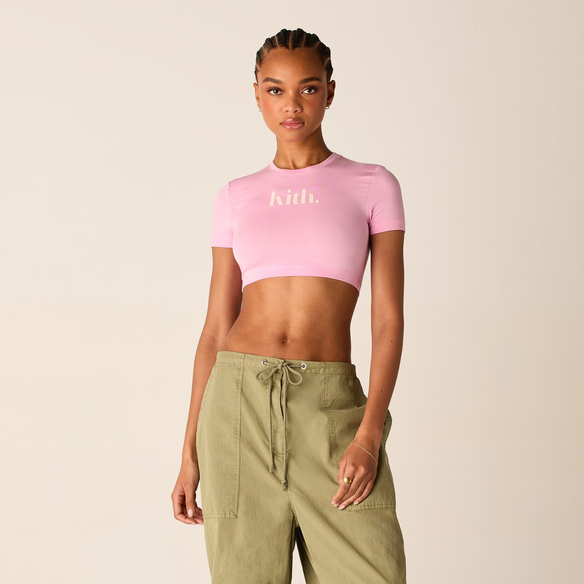 Women Kith Kith Women Misha Super Crop Tee - Bubble
