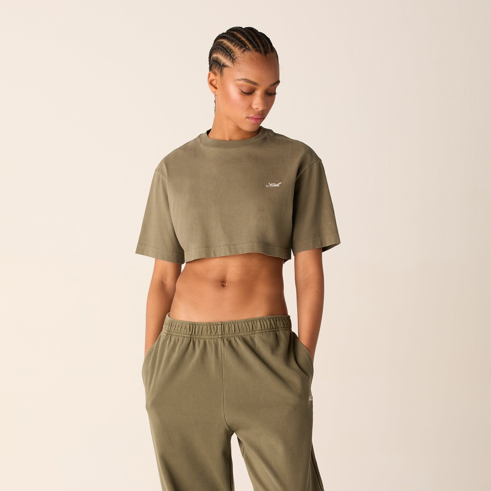 Women Kith Kith Women Fei Cropped Tee - Canopy