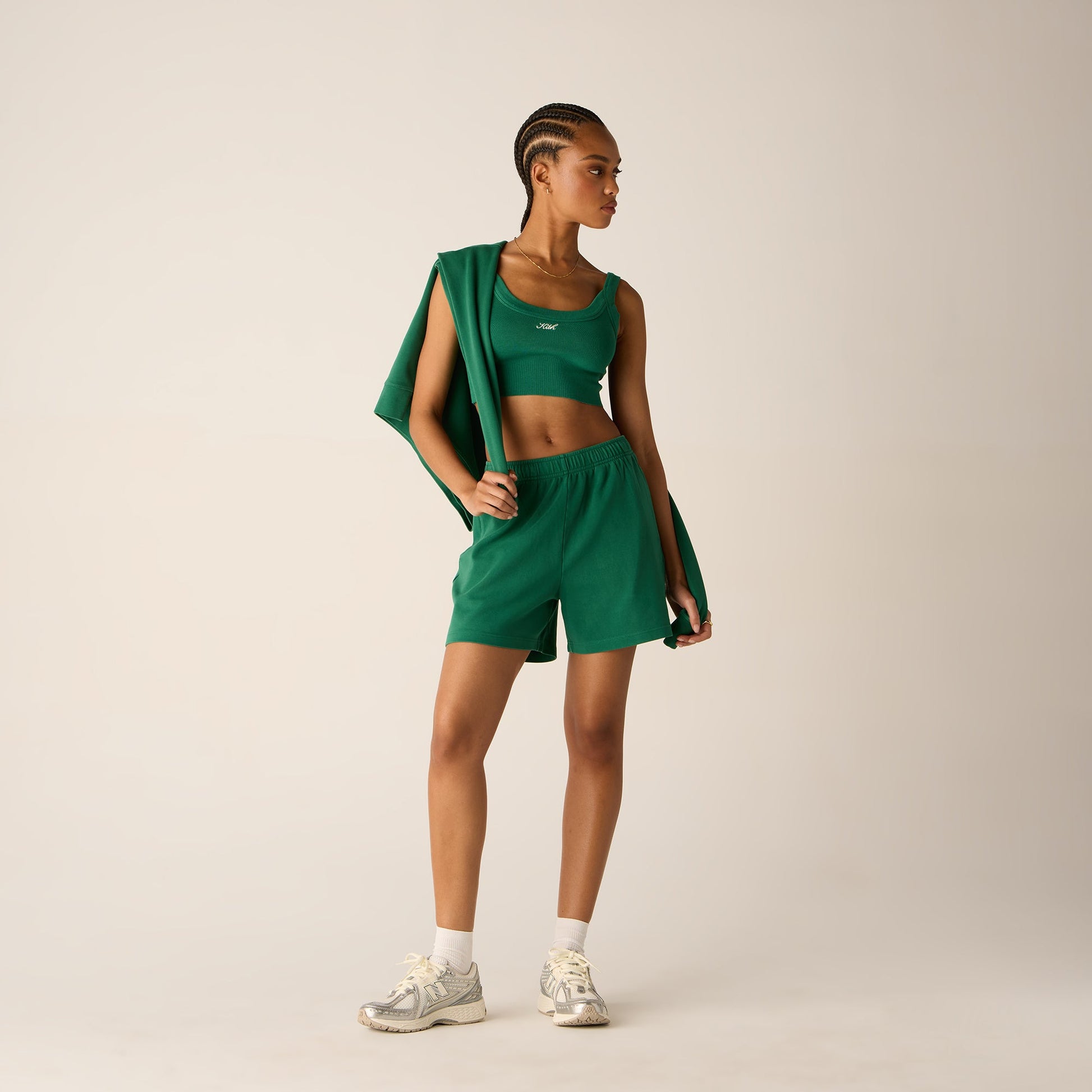 Women Kith Kith Women Rayne II Sweatshorts - Newt