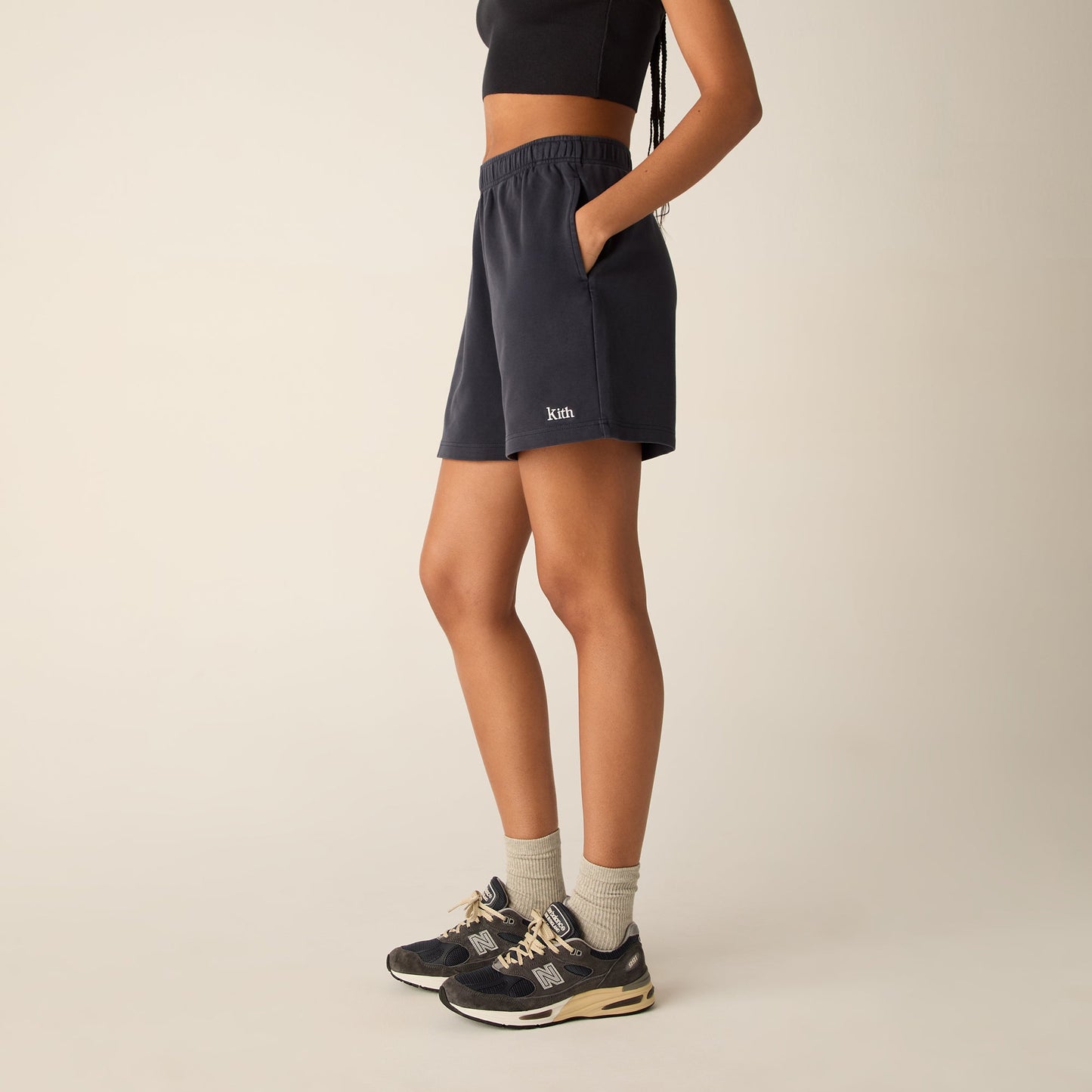 Women Kith Kith Women Rayne II Sweatshorts - Nocturnal