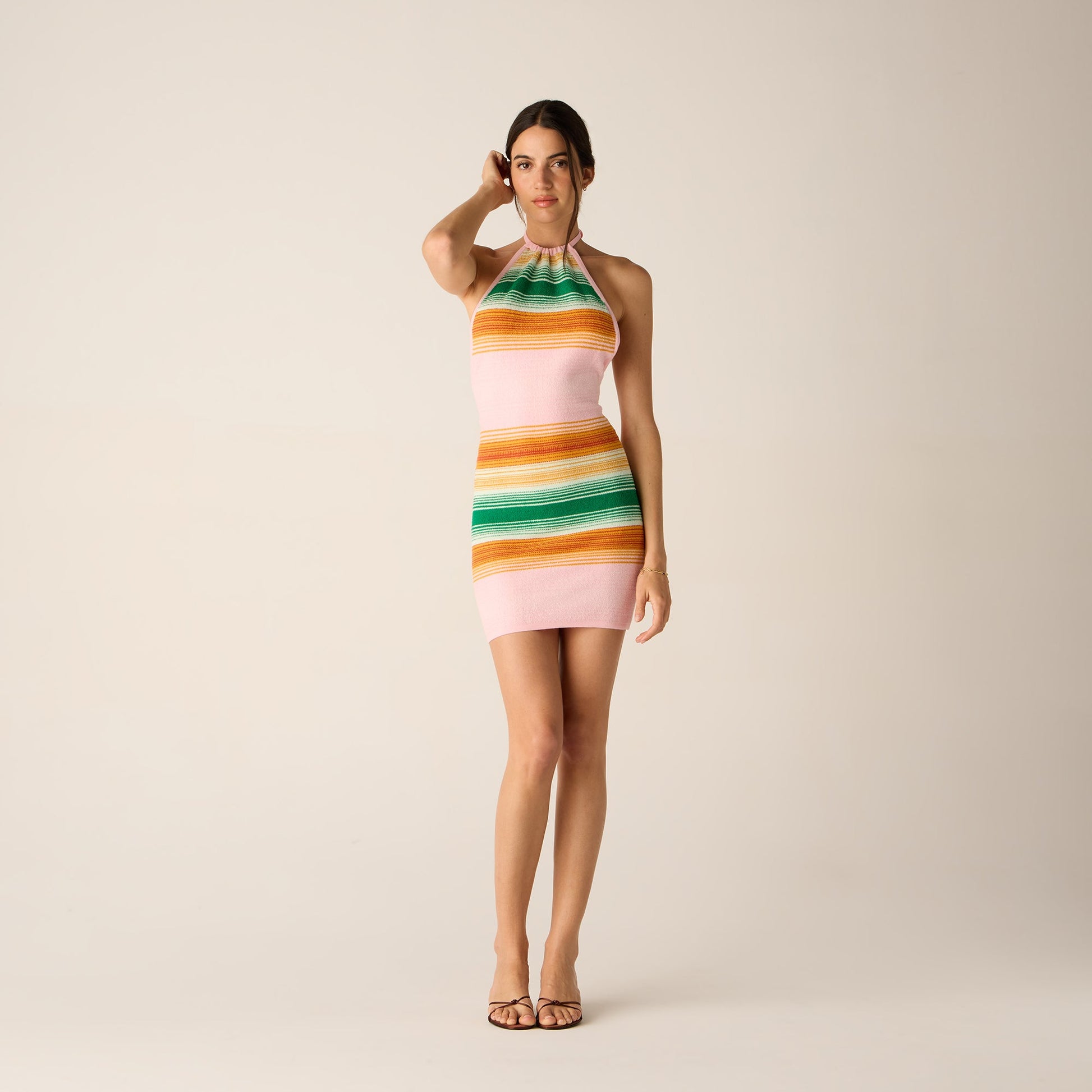 Women Kith Kith Women Ami Halter Multi Sweater Dress - Midsummer