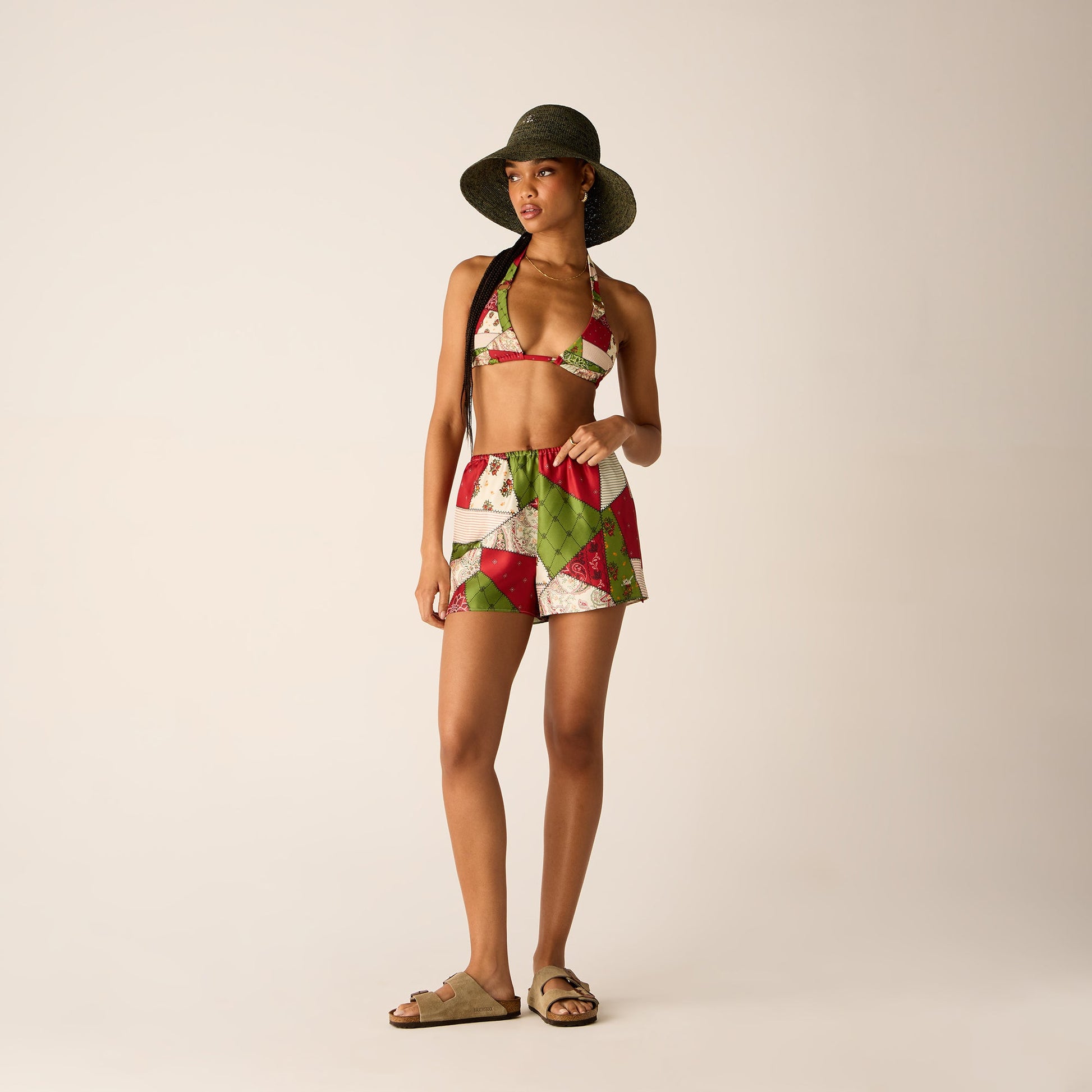 Women Kith Kith Women Thea Patchwork Print Short - Kyoho