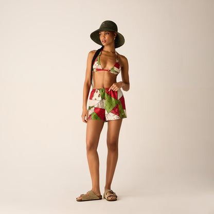 Women Kith Kith Women Thea Patchwork Print Short - Kyoho