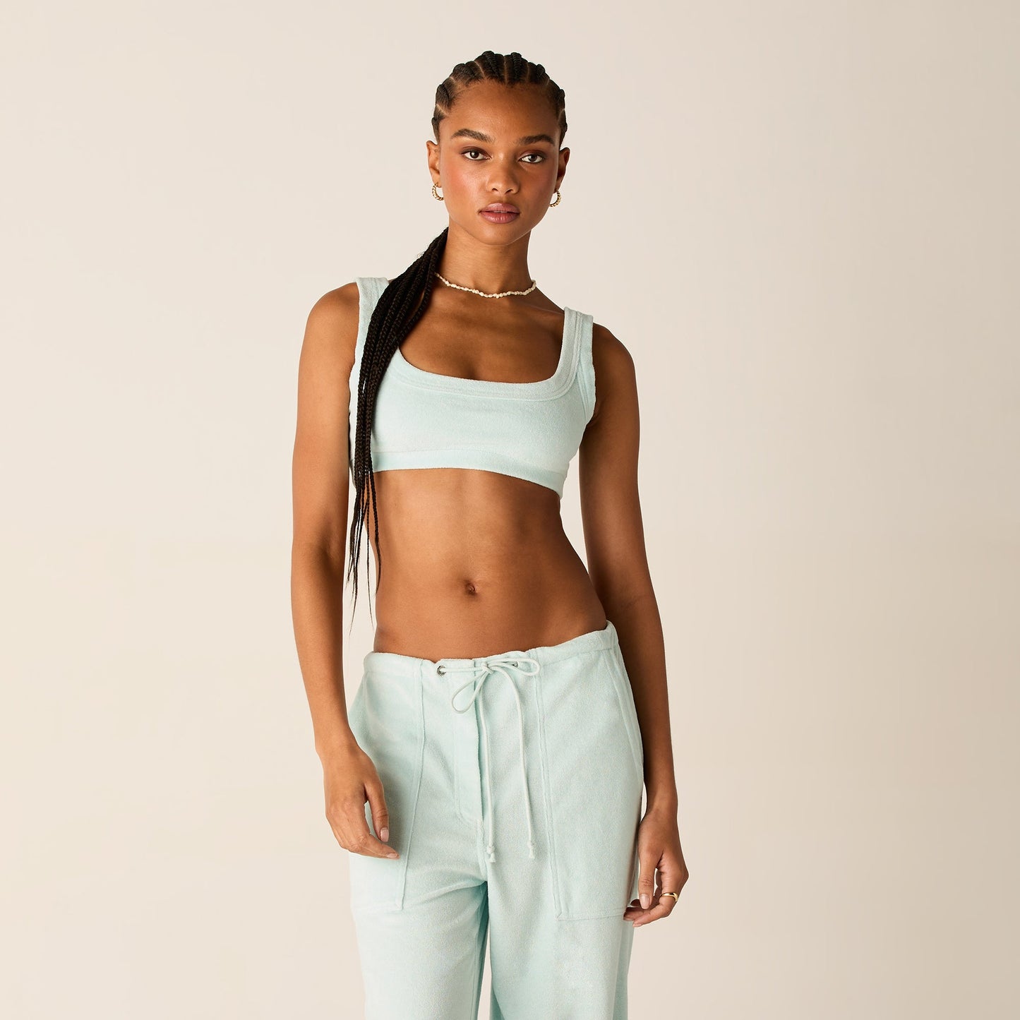 Women Kith Kith Women Elle II U-Neck Towel Terry Bra - Helium