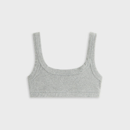 Women Kith Kith Women Elle II U-Neck Towel Terry Bra - Medium Heather Grey