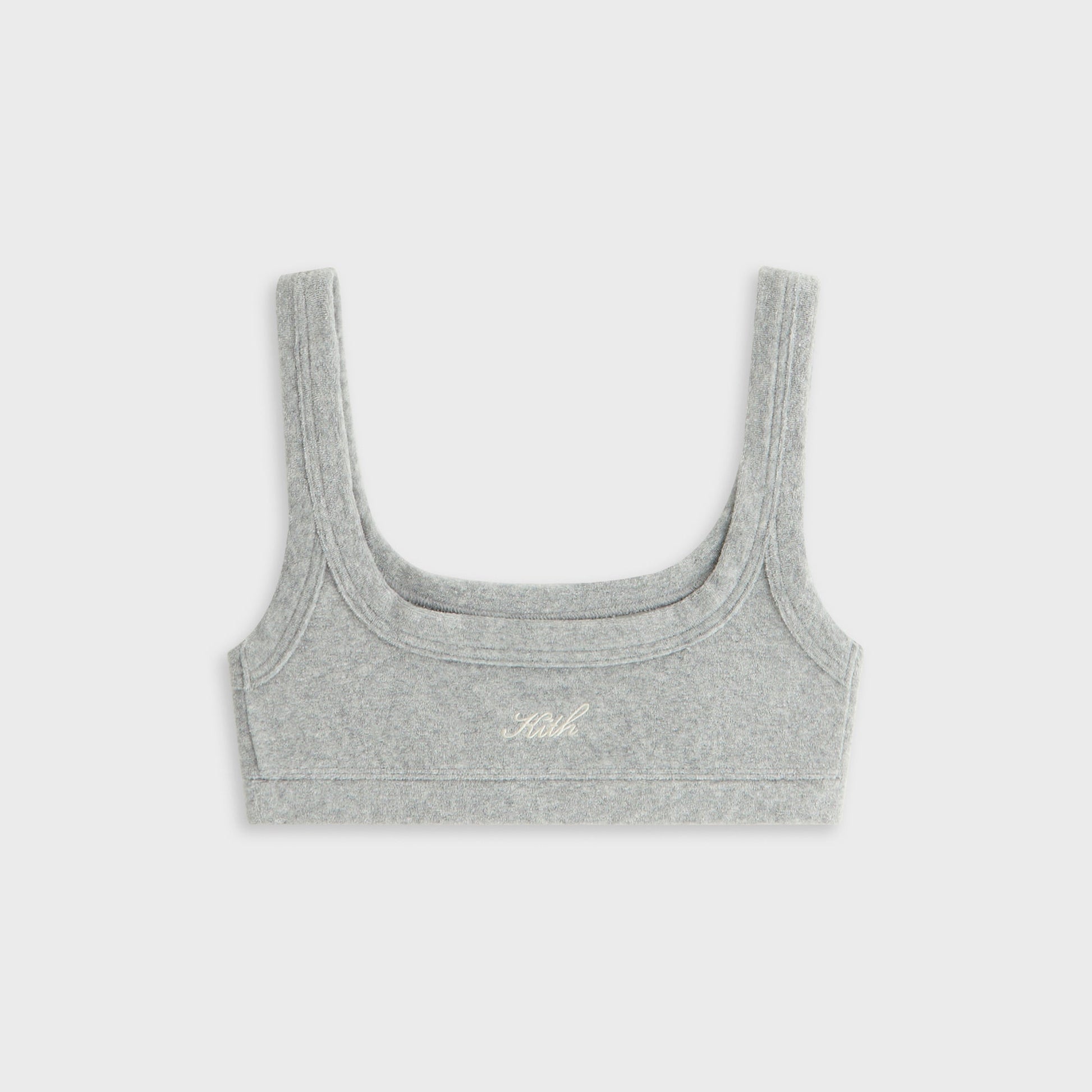 Women Kith Kith Women Elle II U-Neck Towel Terry Bra - Medium Heather Grey