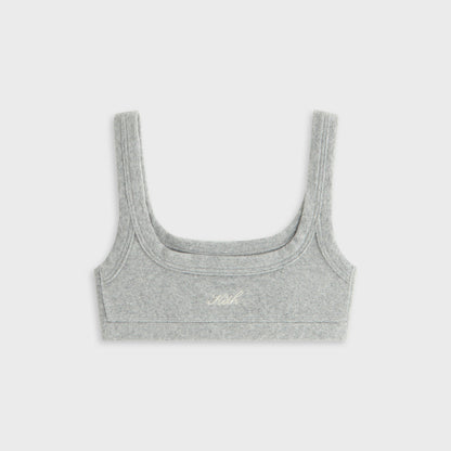 Women Kith Kith Women Elle II U-Neck Towel Terry Bra - Medium Heather Grey