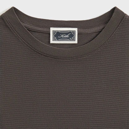 Men Kith Kith Pointelle Mesh Short Sleeve Heathrow Tee - Cacao