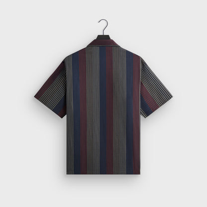 Men Kith Kith Seersucker Boxy Collared Overshirt - Nocturnal