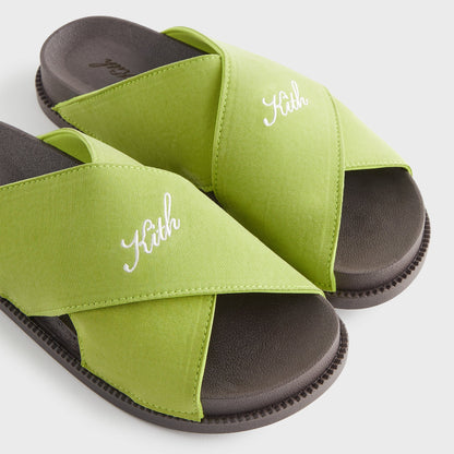 Women Kith Kith Women Criss Cross Slides - Pistachio