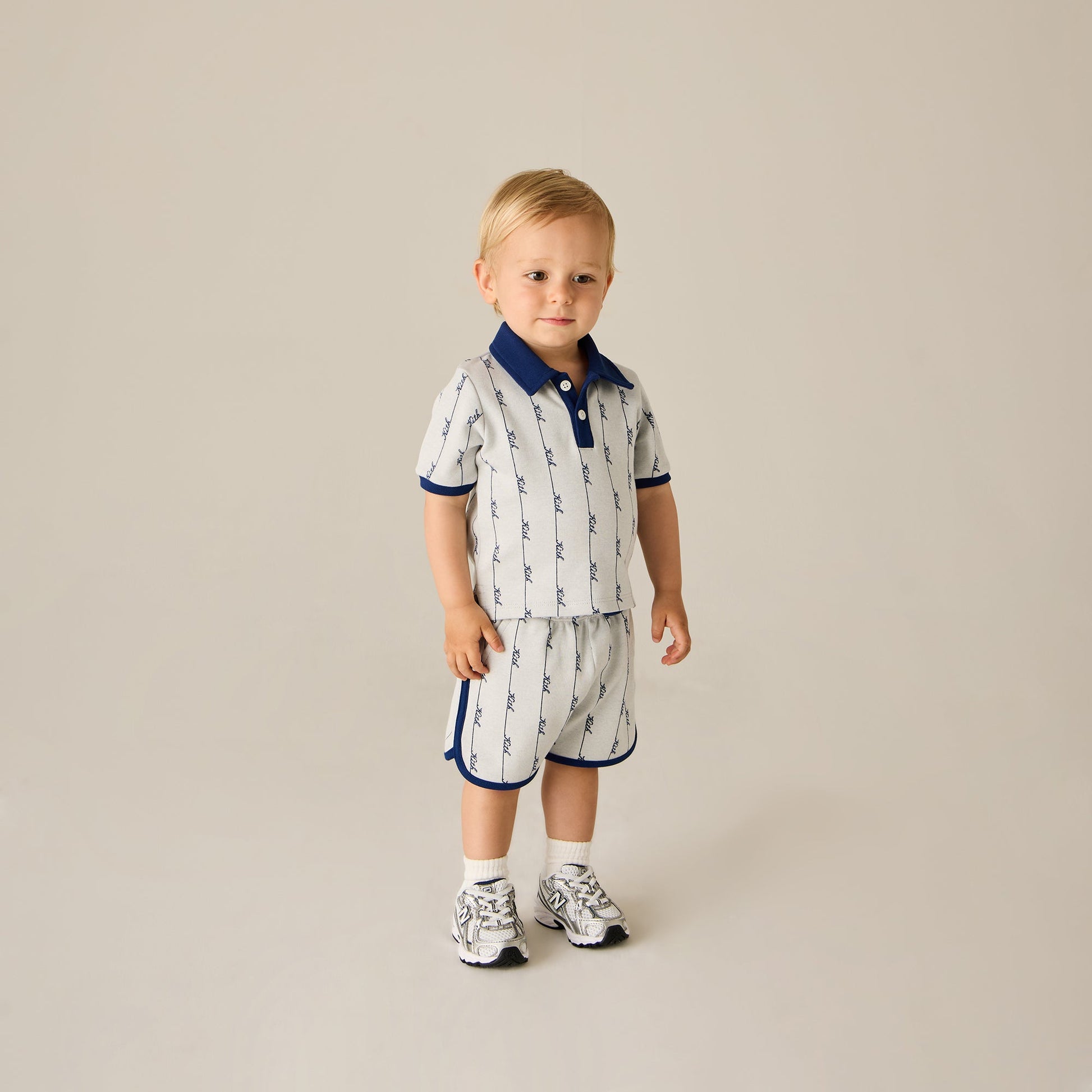 Kids Kith Kith Baby Script Knit Jordan Short - Sandrift
