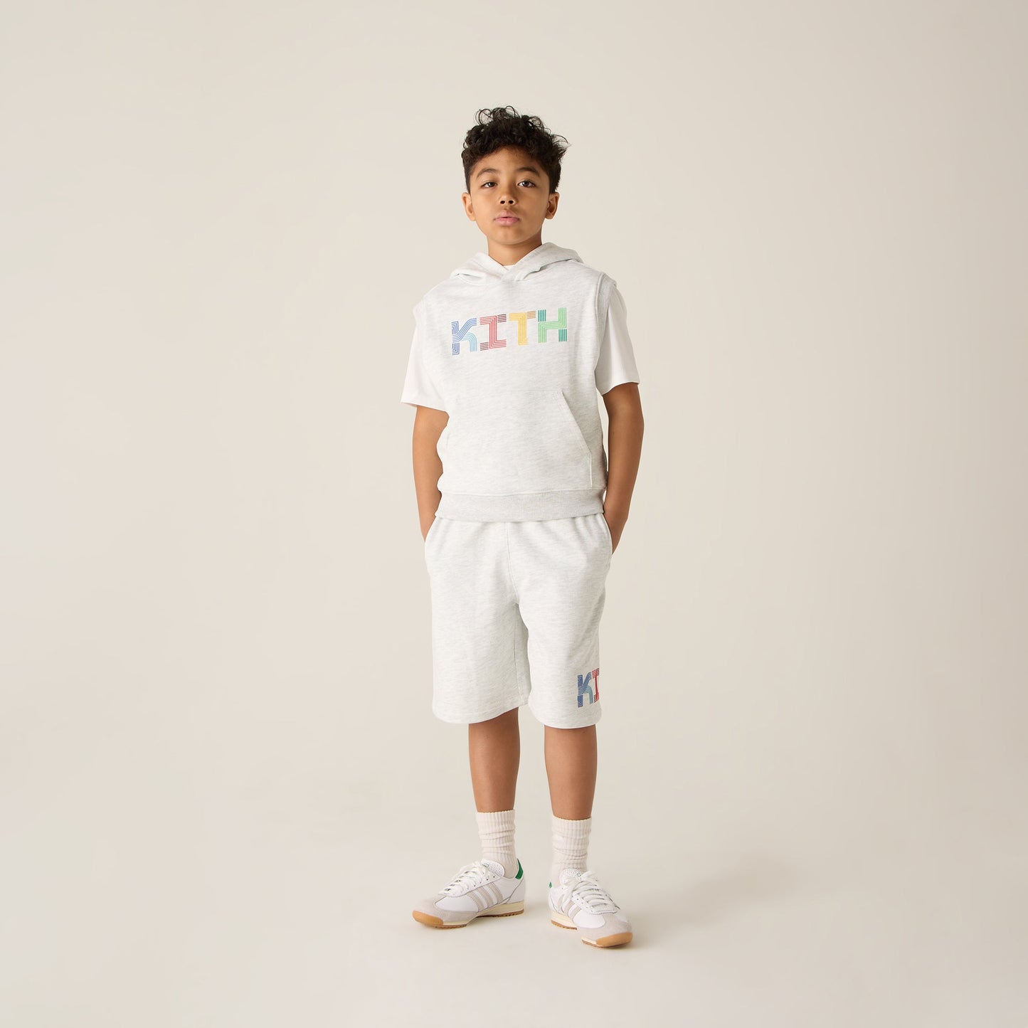 Kids Kith Kith Kids Pathways Nelson Short - Light Heather Grey