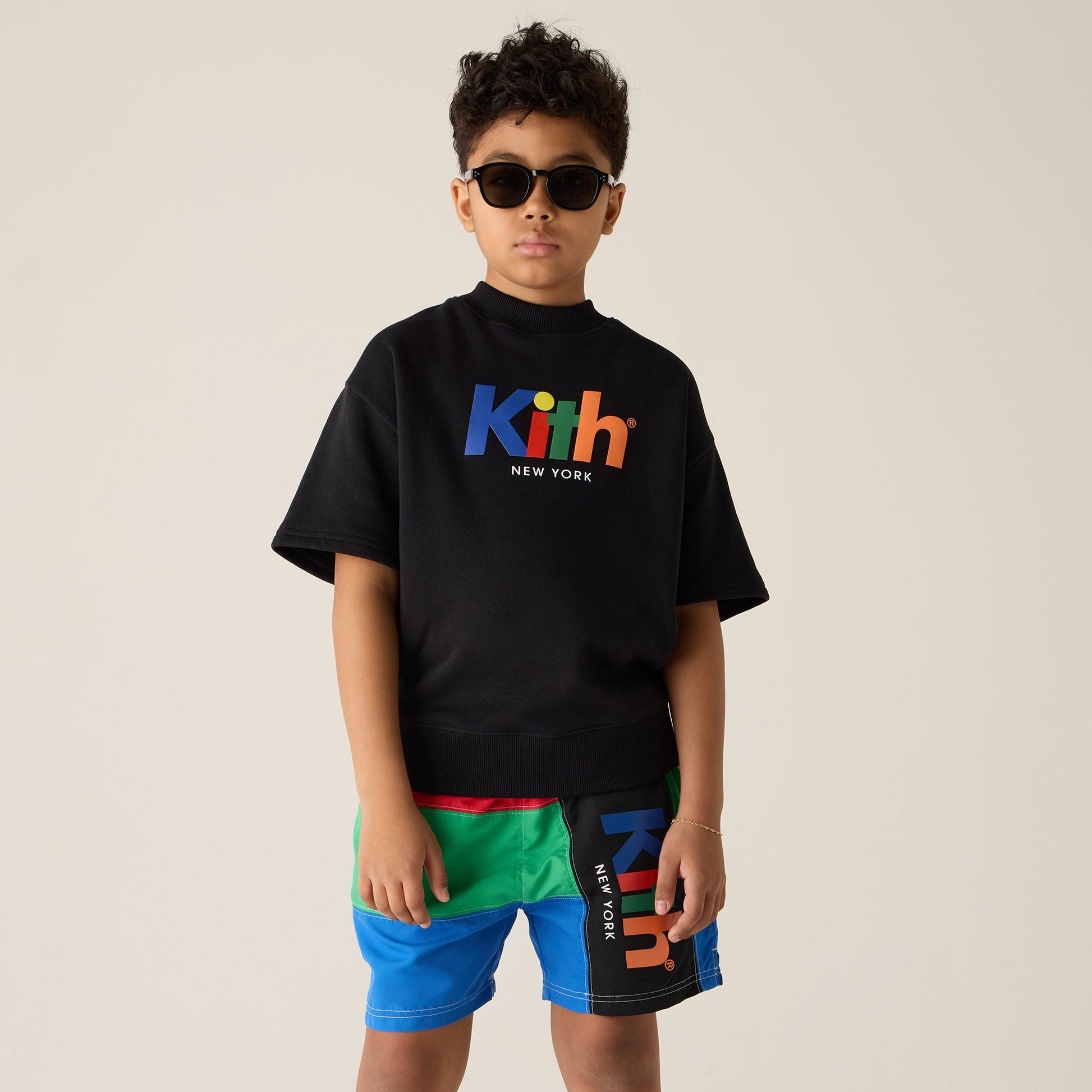 Kids Kith Kith Kids Nelson Short Sleeve Crewneck - Black
