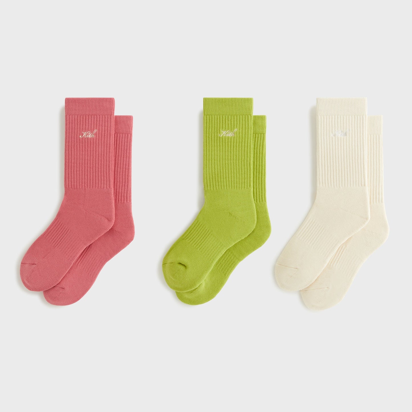 Women Kith Kith Women Script Classic Crew Sock 3-Pack - Multi