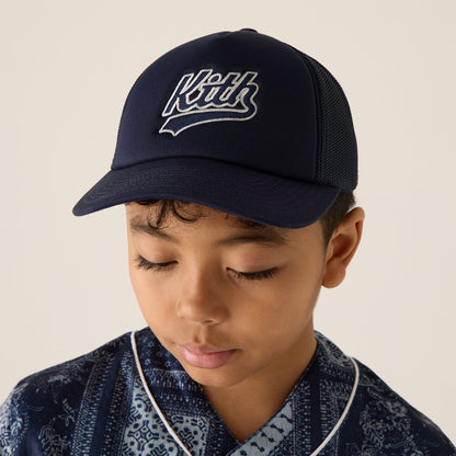 Kids Kith Kith Kids Varsity Logo Trucker Hat - Vista