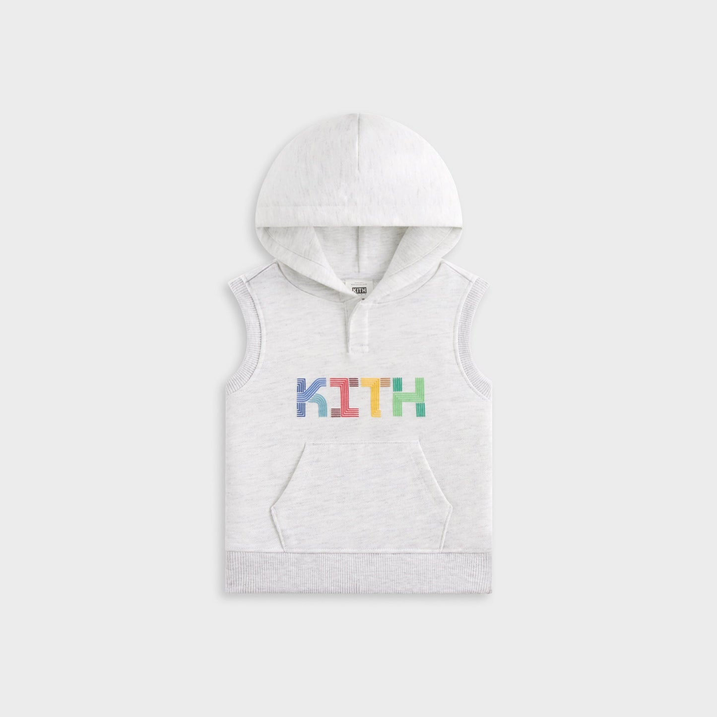 Kids Kith Kith Baby Pathways Sleeveless Hoodie - Light Heather Grey