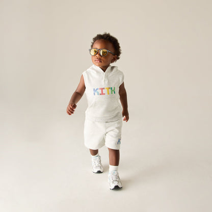 Kids Kith Kith Baby Pathways Sleeveless Hoodie - Light Heather Grey