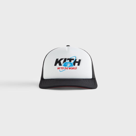 Kids Kith Kith Kids New York to the World Unisphere Trucker Hat - Black