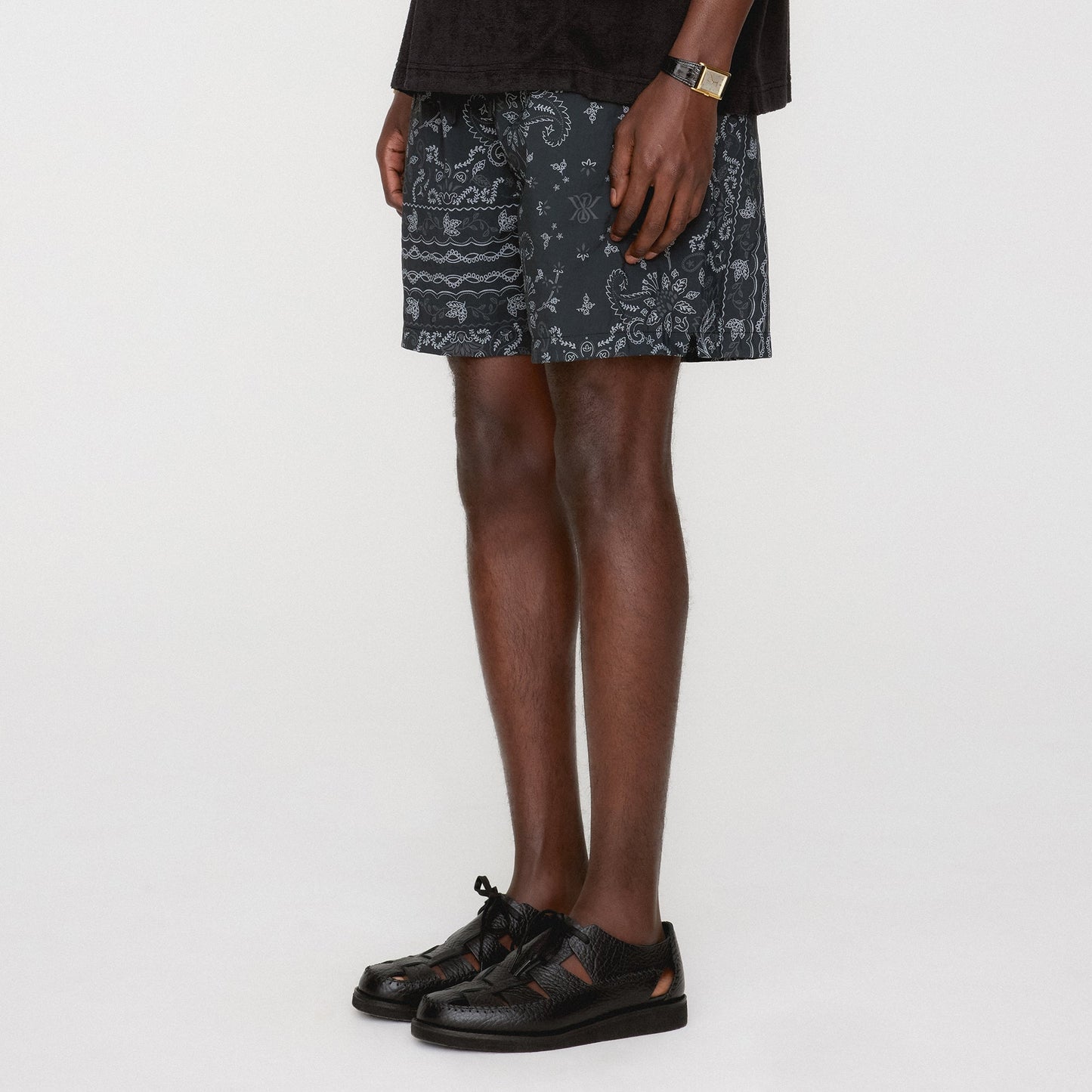 Men Kith Kith Panelled Bandana Ashton Swim Short - Black