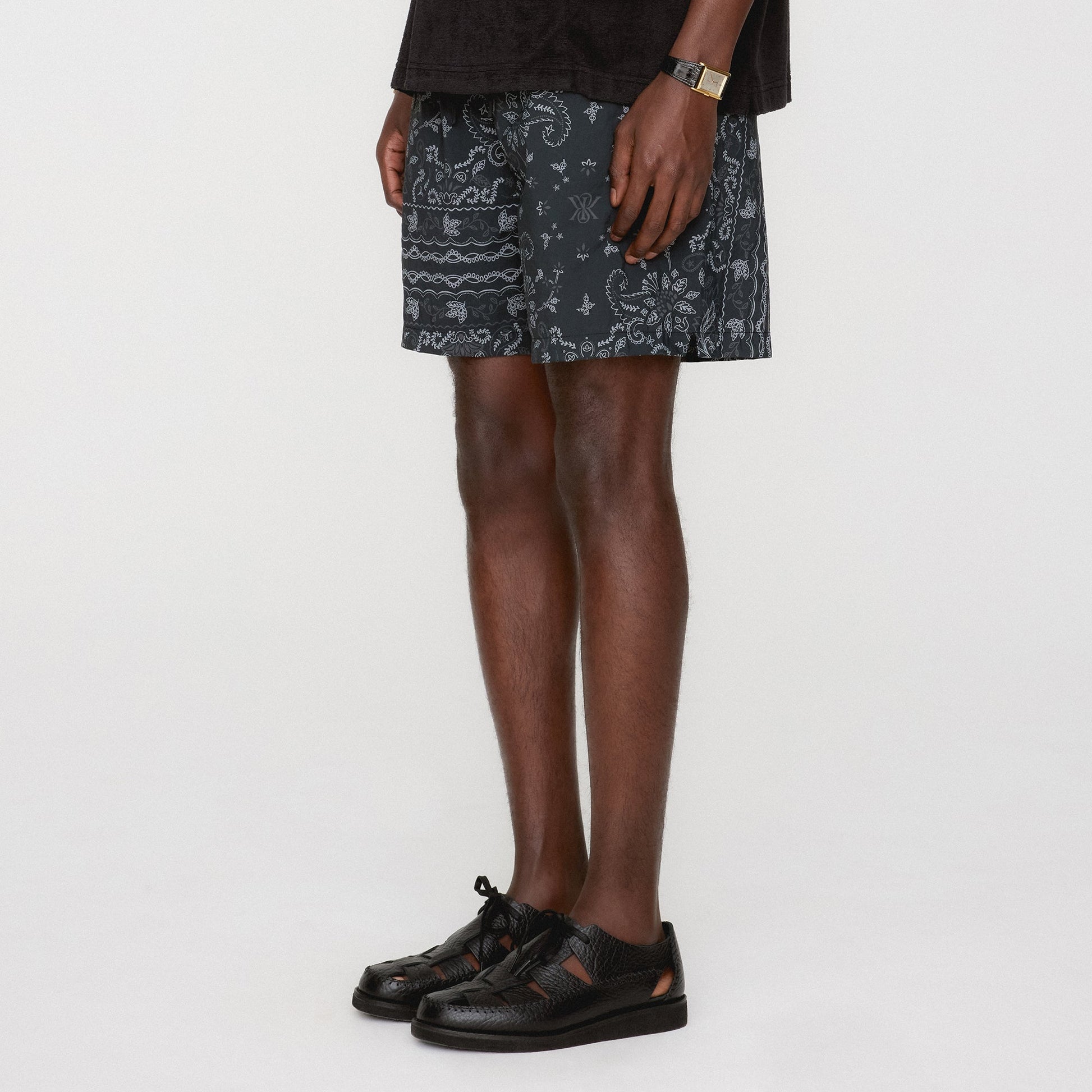 Men Kith Kith Panelled Bandana Ashton Swim Short - Black