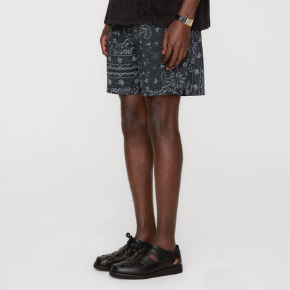 Men Kith Kith Panelled Bandana Ashton Swim Short - Black